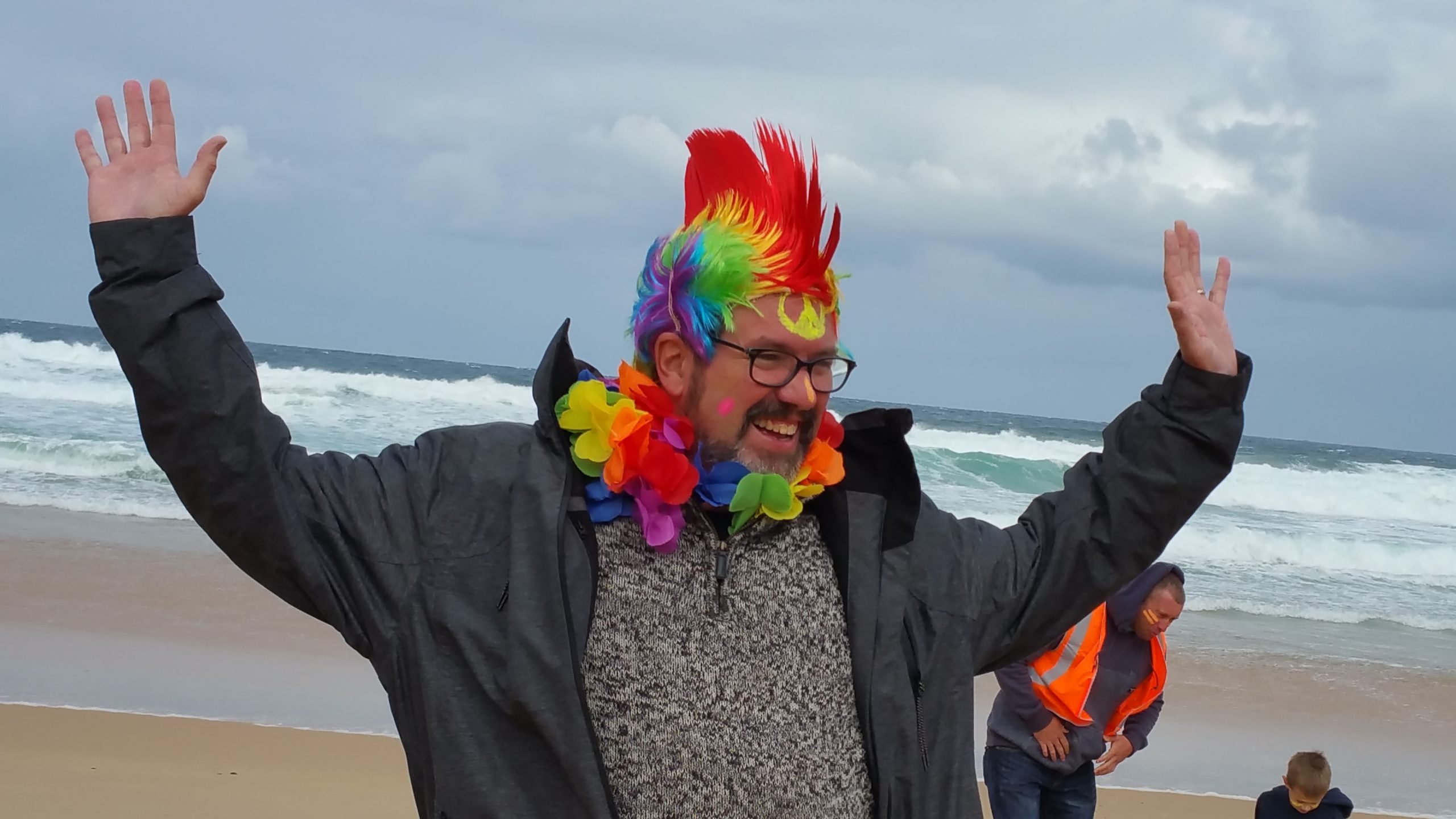 Ken at a Fluro Friday mental health promotion at Phillip Island in 2016 at which he was a speaker.