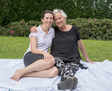 Cath Armstrong, right, and her eldest daughter, Rebecca.