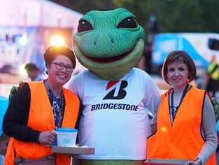 Bridgestone Gecko and Volunteers