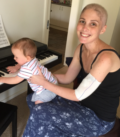 Jackson and Lisa playing the piano together in January 2016. 