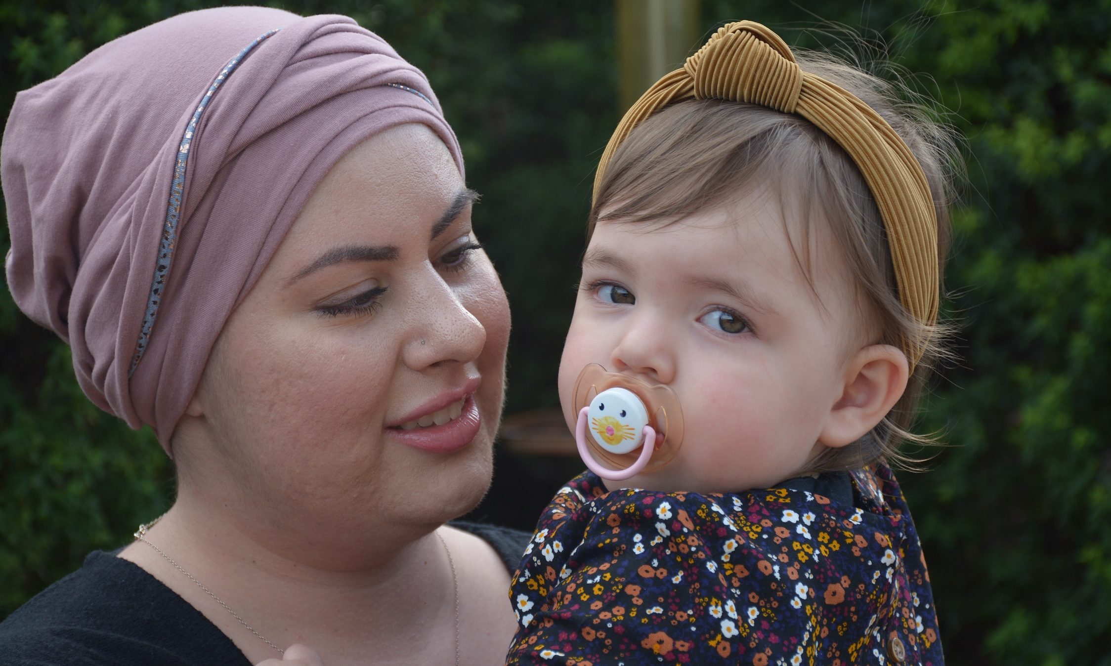 Sarah Fazulla and her young daughter Blair