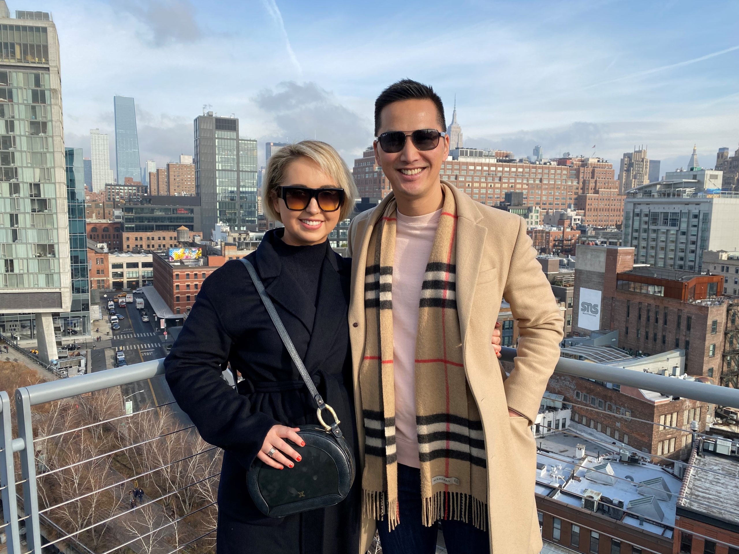 Brett Conley and Ken Nguyen during their Christmas 2019 holiday in New York. 
