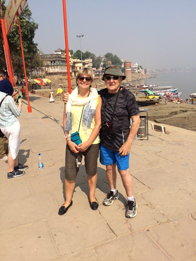 Beside the Ganges in India which Bryan described as “one of life’s most amazing places” to visit