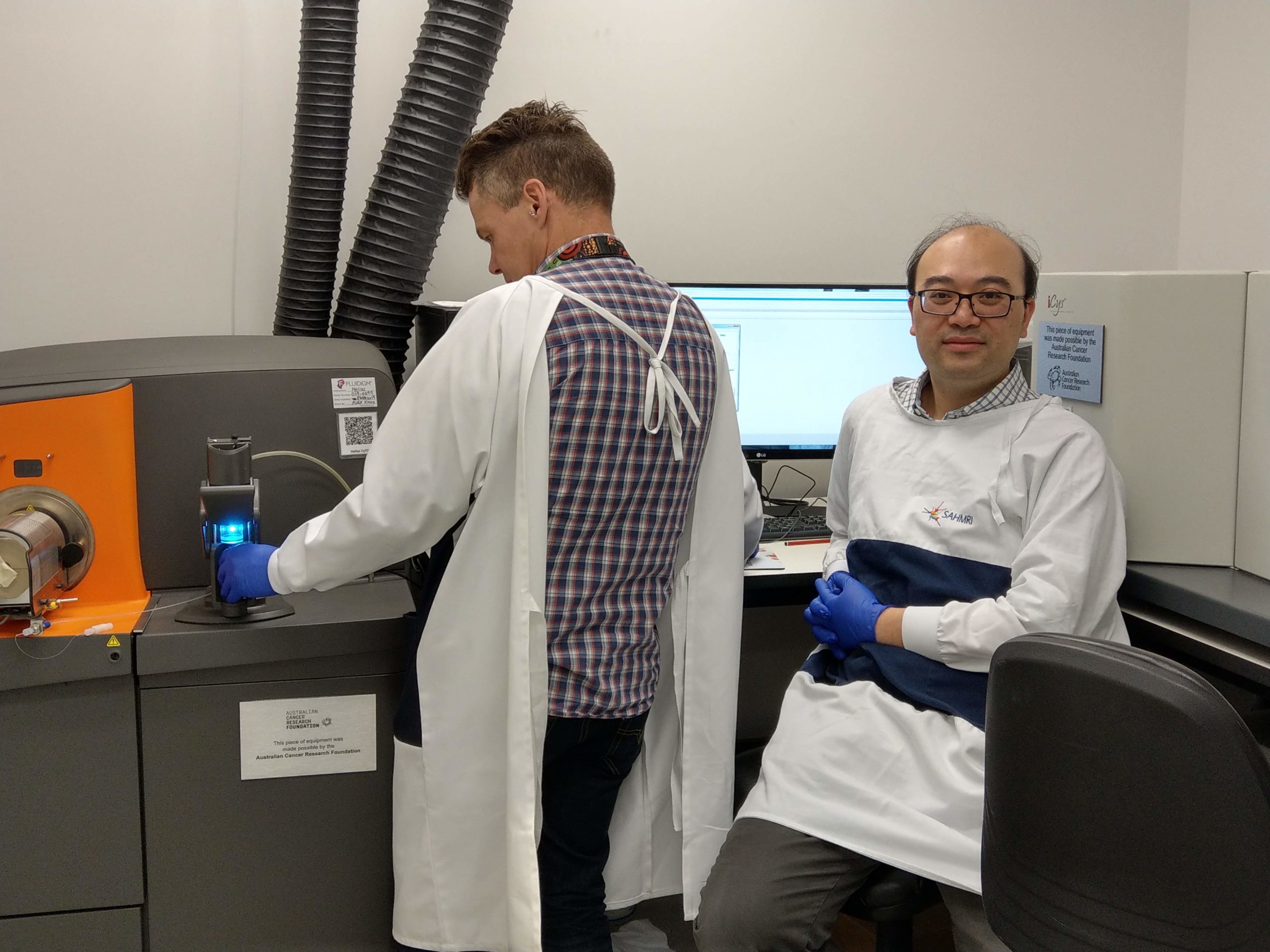 David Yeung in the lab