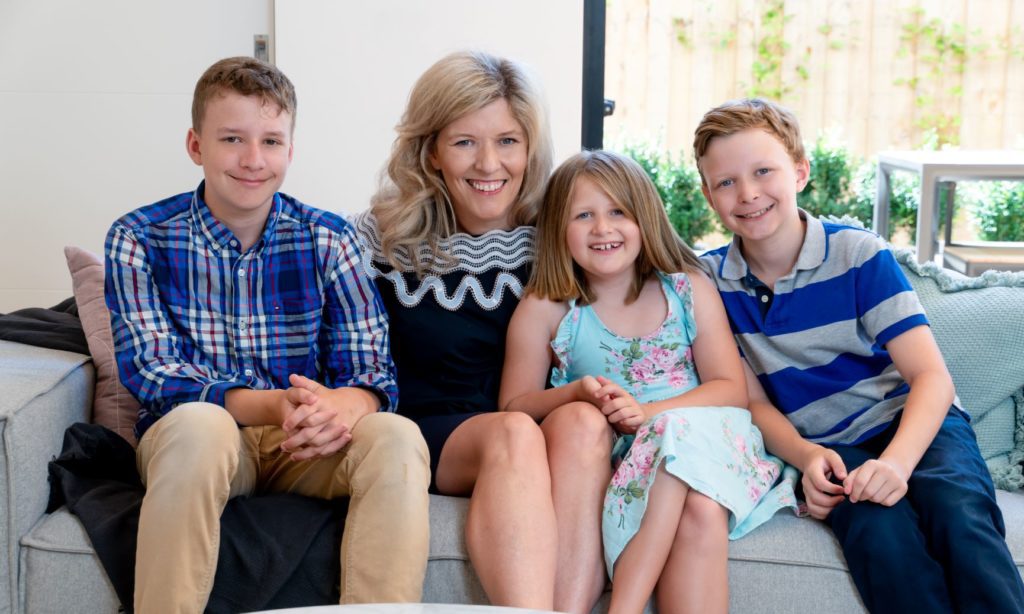 Deb Sims with her family