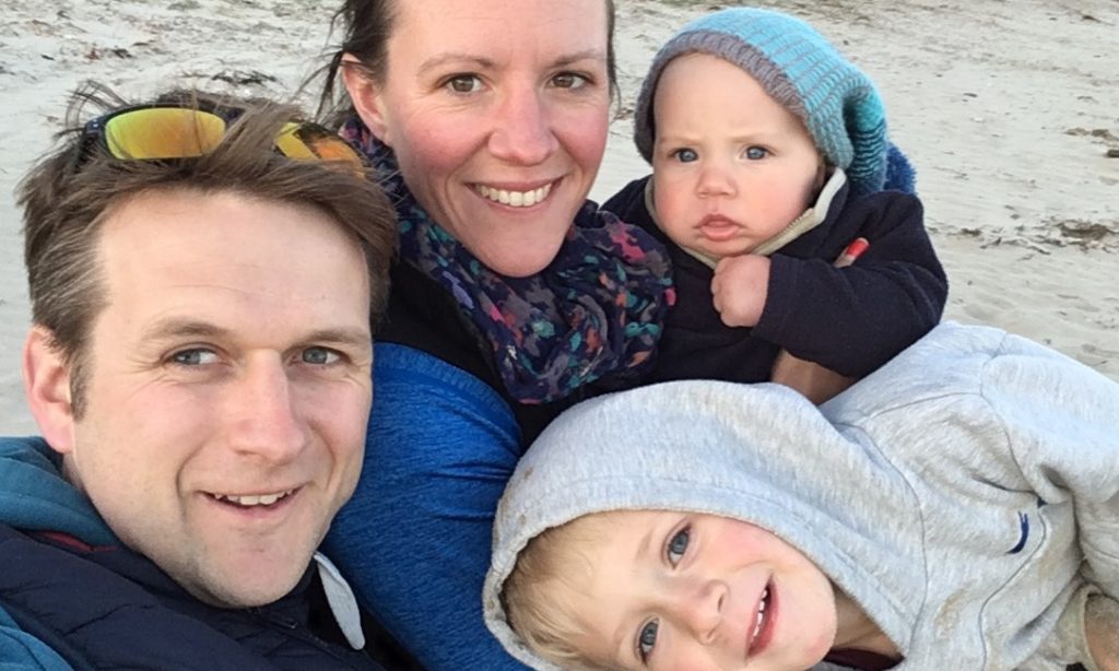 Jennie Wigginton and her family on holiday at Wilson’s Promontory in September 2017