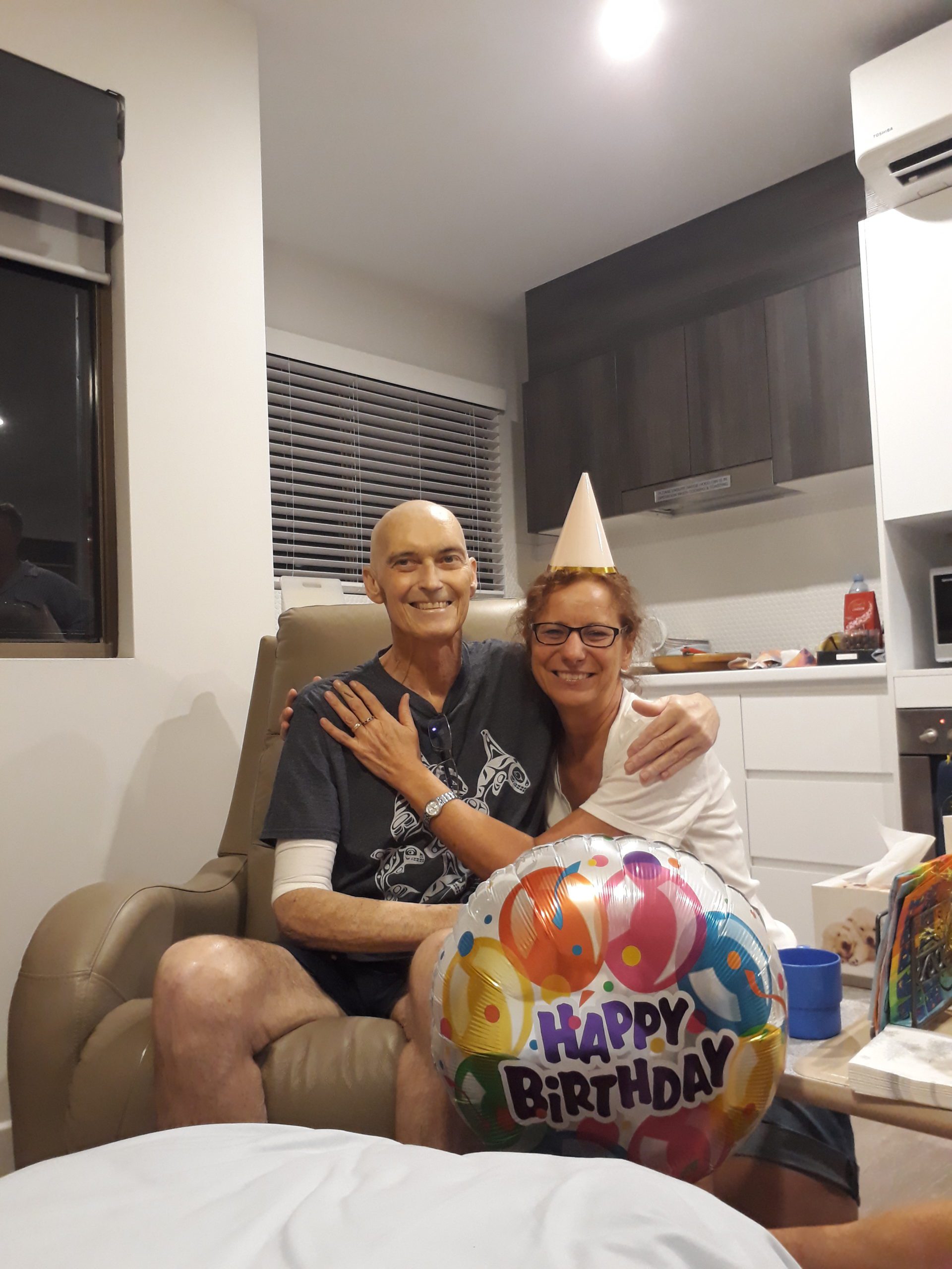 Pauline and Trevor on Paulines birthday