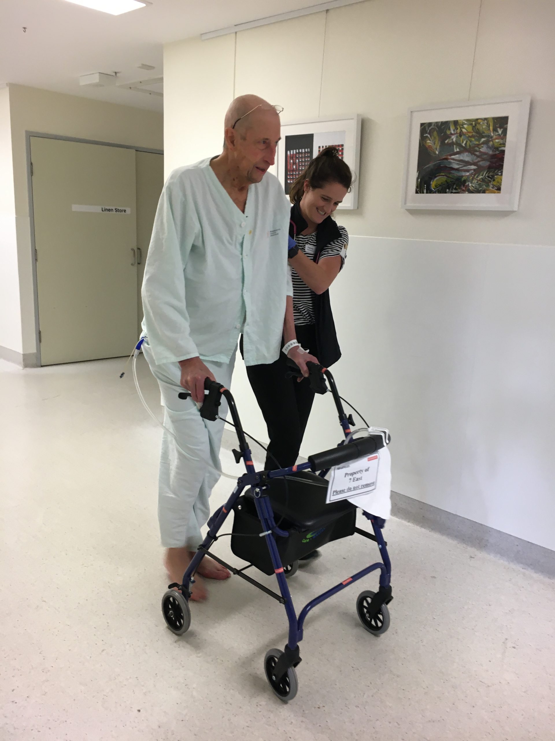 Patrick Devine learning to walk December 2019