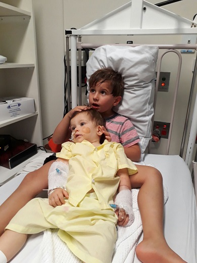 Flynn during treatment with big brother, Xavier