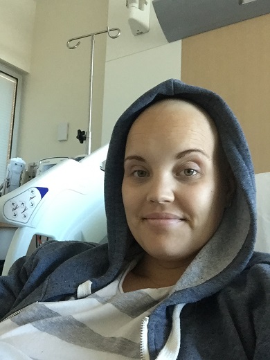 Vicky during her treatment