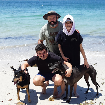 Tony Gillen and family in Callala Bay