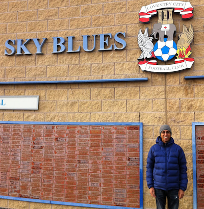 Dr Rishi Kotecha at Coventry City soccer club
