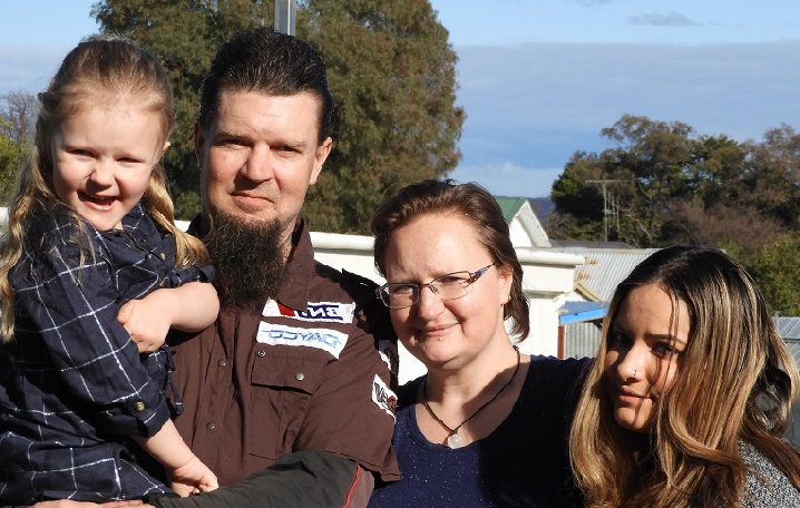 Rowena with her family.