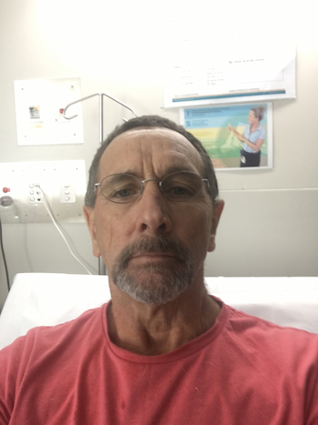 Tony Wakely in hospital