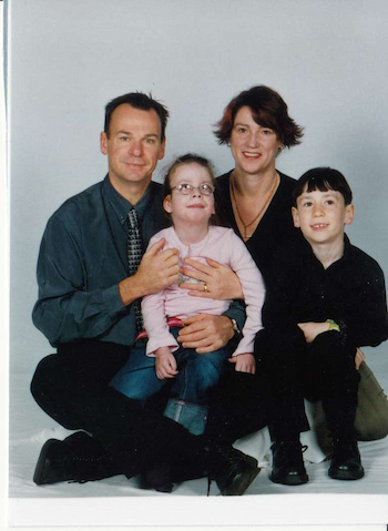A portrait of the McClure family in 2004 when Hugh was seven