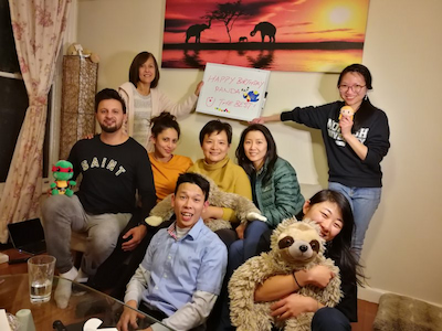 Esther Xu with friends on her birthday