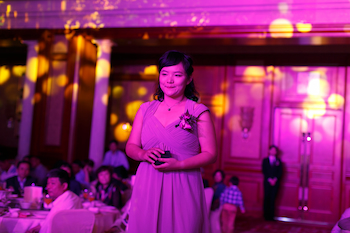 Esther Xu as a bridesmaid