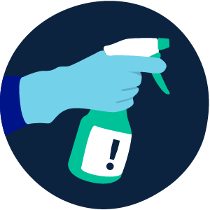Illustration of a cleaning spray bottle