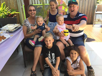 Martin and Linda with grandchildren
