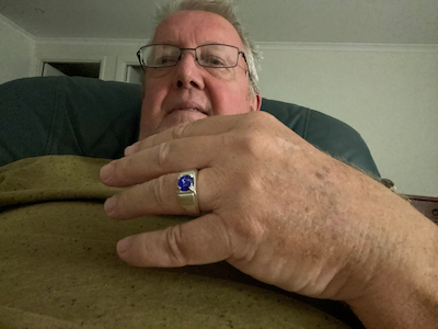 Martin Connah and his memorial ring