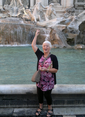 Jean at the Trevi Fountain, Rome