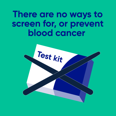There are no ways to screen for, or prevent blood cancer illustration
