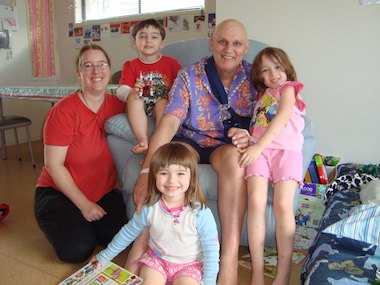 The Welch family at Leukaemia Foundation Village