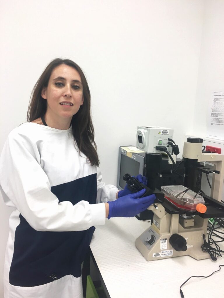 Dr Ilaria Pagani in her lab