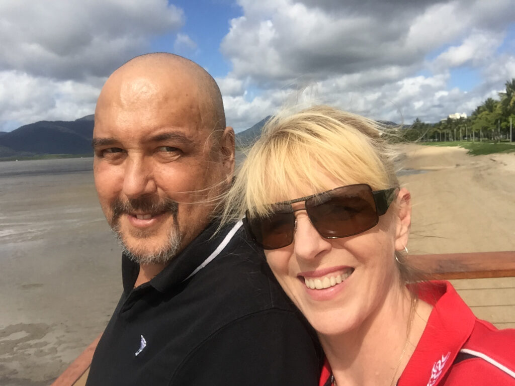 Lynnie Coupar (right) with her late husband Bruce