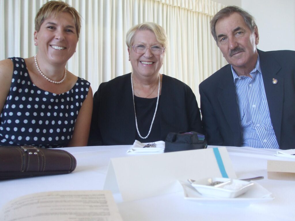 Christine and her mum and dad, 2010