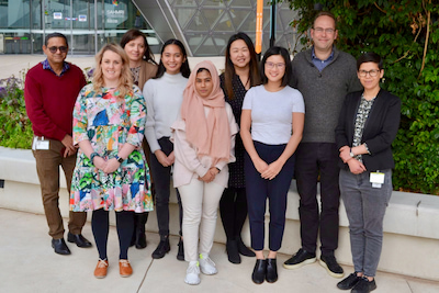 Associate Professor Daniel Thomas, second from the right, with members of the CMML clinical trial team