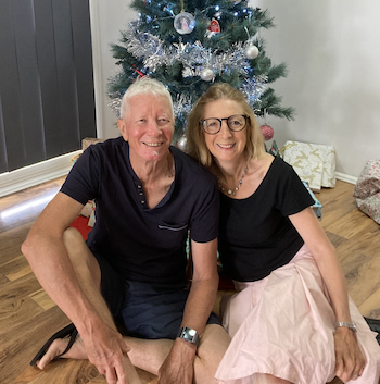 Don and Rose on Christmas Day 2021: “my hair was slowly growing back”
