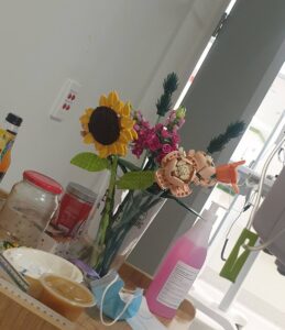 Lego flowers were a perfect gift and fun to make.