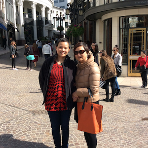 At Beverly Hills with her mum, after Esther spent five weeks rebuilding her immune system at an integrative hospital in Mexico