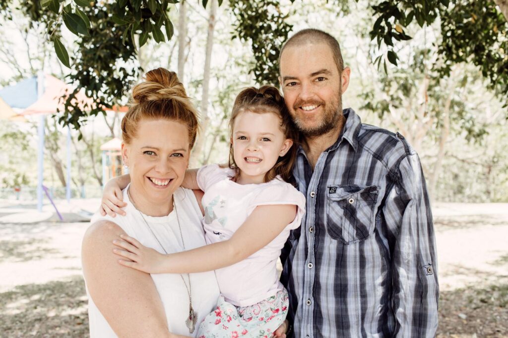 Gavin with wife, Jen and daughter, Dusty