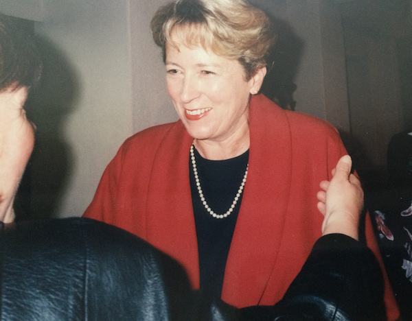 Janice Watt on her 50th birthday when her tennis club held a surprise party for her