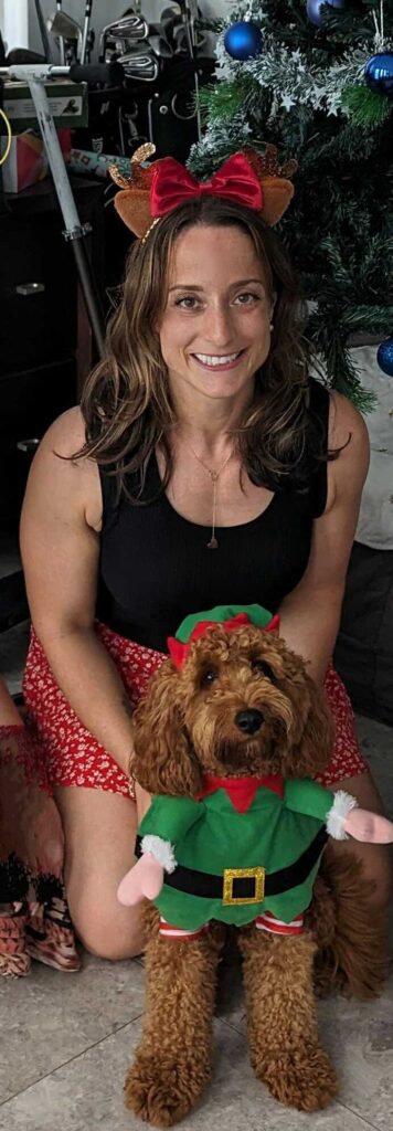 Jennifer says her dog, Louie, has been a godsend.