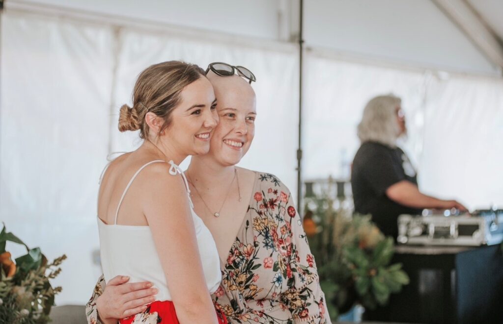 Marnie and her sister during treatment