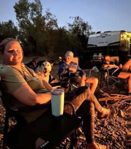 Oliver and family on a camping trip pre-diagnosis