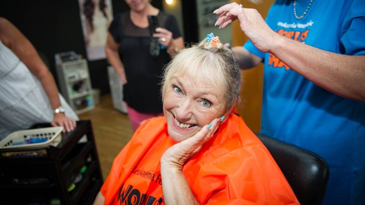 Rona during her World's Greatest Shave event in 2014.
