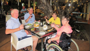 Ian and Cheryl in Darwin catching up with friends from the UK