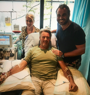 Barry with The Living Room co-host Miguel Maestre and Clinical Nurse Consultant Amanda McLaughlin