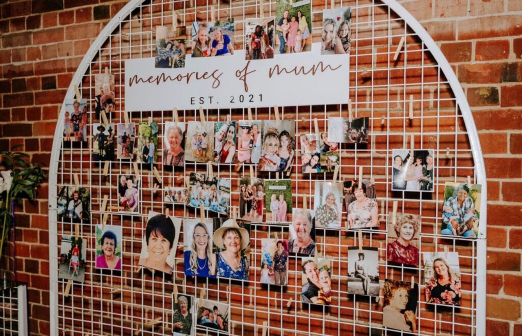 Photo wall, memories of mum