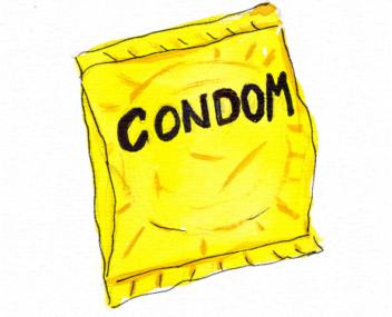 Illustration of a condom packet